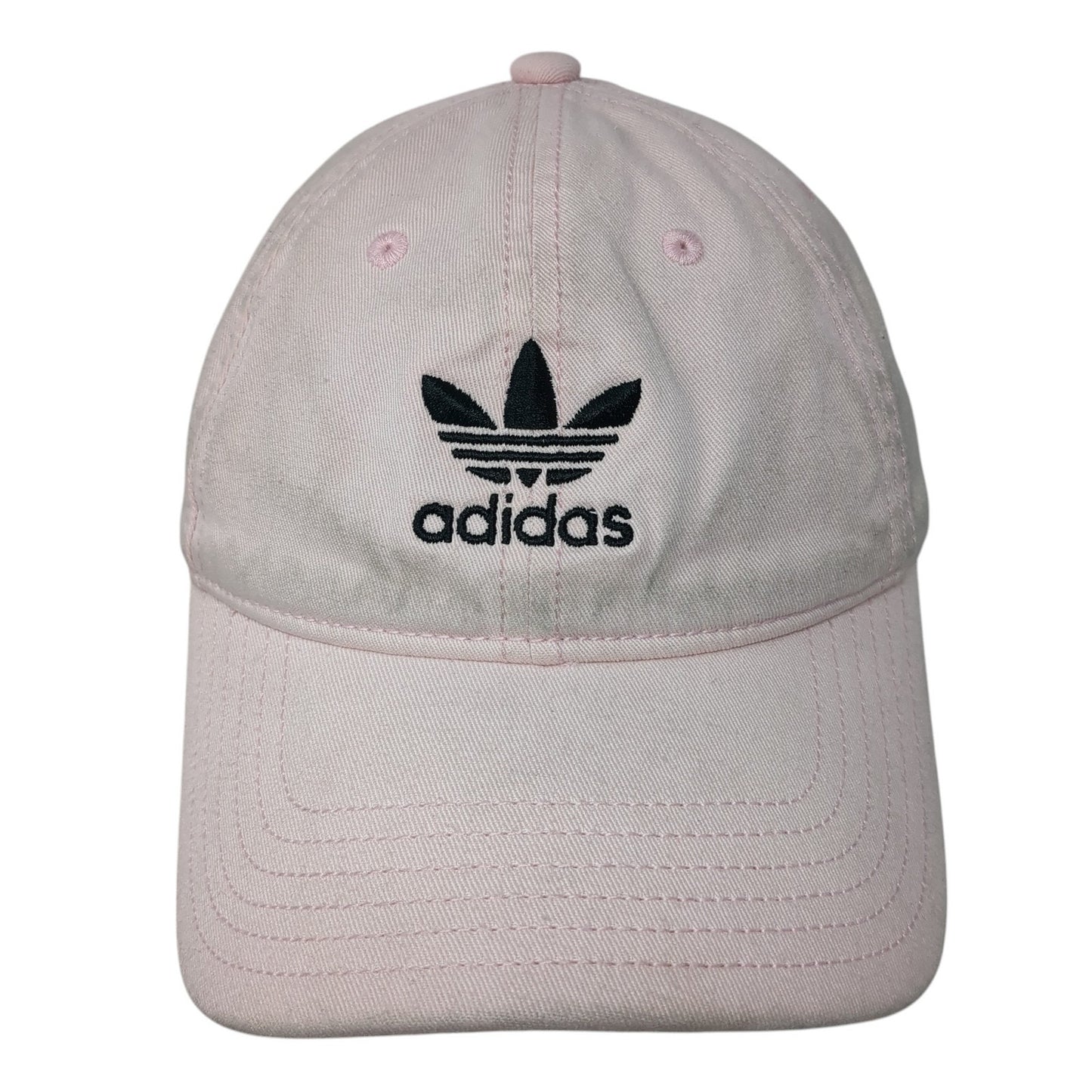 Adidas Slideback Baseball Cap Pink One Size Adjustable Embroidered Trefoil
