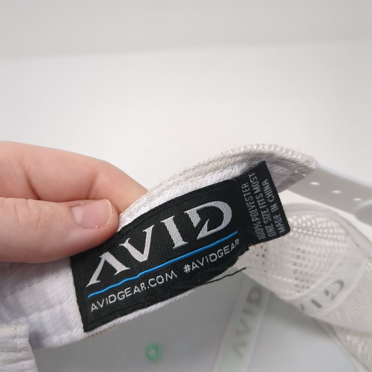 Fishing Hook Patch Snapback Trucker Hat Blue One Size Mesh Back Avid