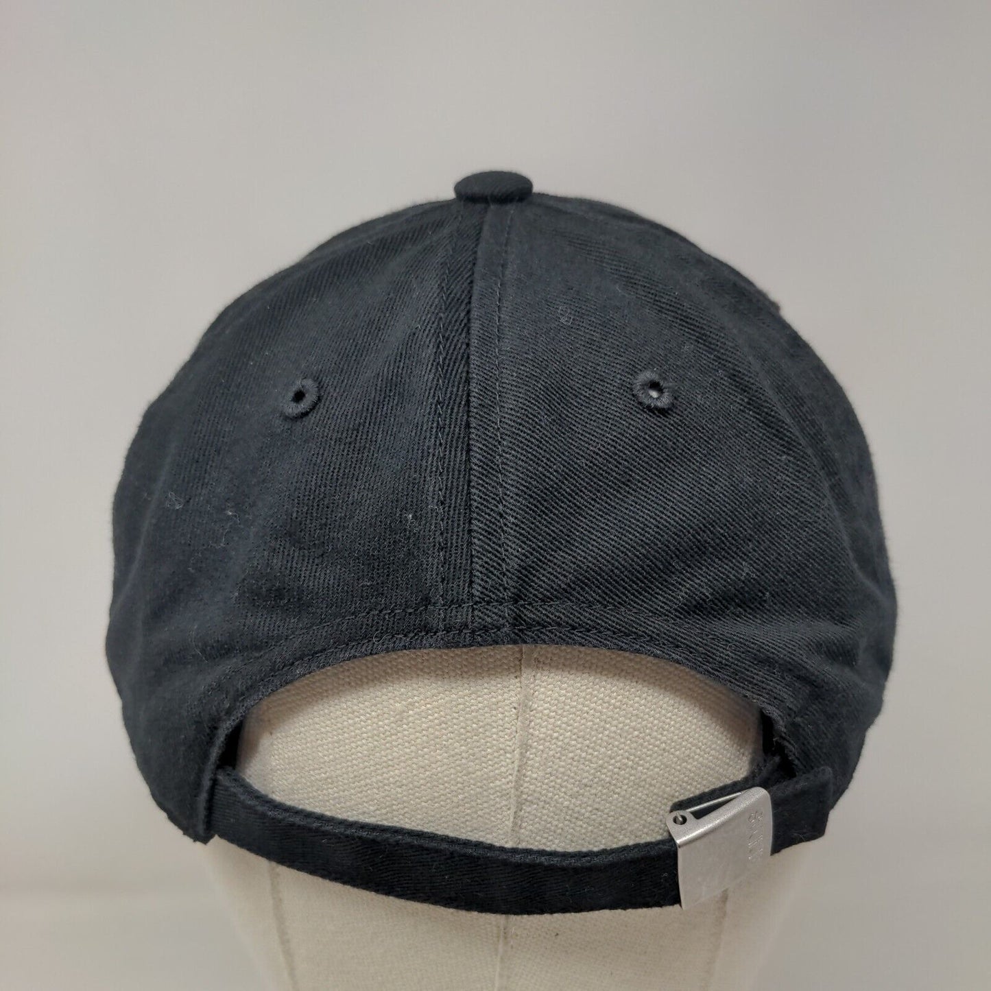 Adidas Slideback Hat Black One Size Adjustable Embroidered Aeroready Cotton