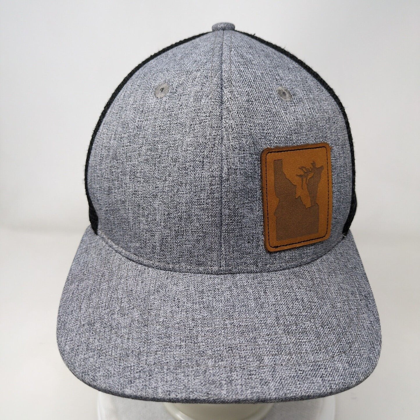 Arcadian Outfitters Patch Snapback Trucker Hat Gray OSFA Mesh Back