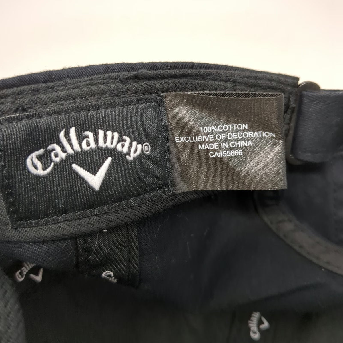 Callaway Baseball Cap Black Green One Size Strapback Cotton Embroidered Golf Hat