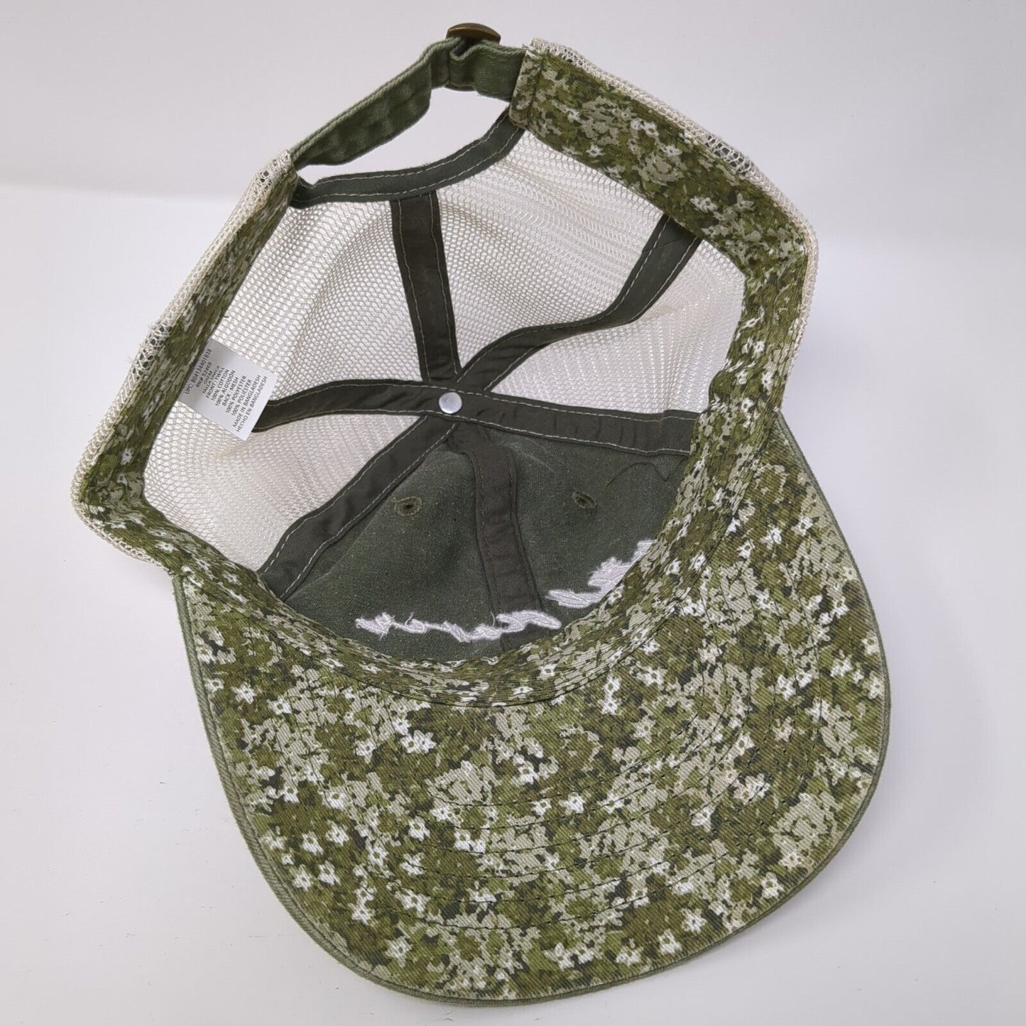 Wild Flower Slideback Trucker Hat Green One Size Adjustable Mesh Back 6 Panel