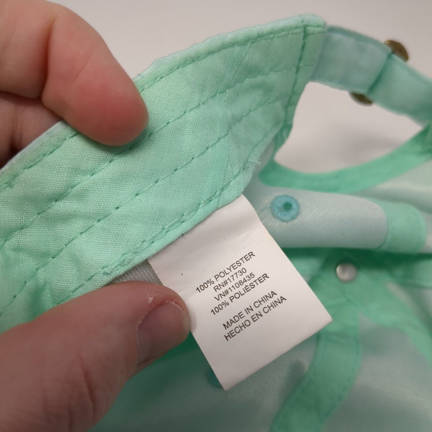 Unbranded Slideback Hat Green One Size Adjustable Solid Blank 6 Panel