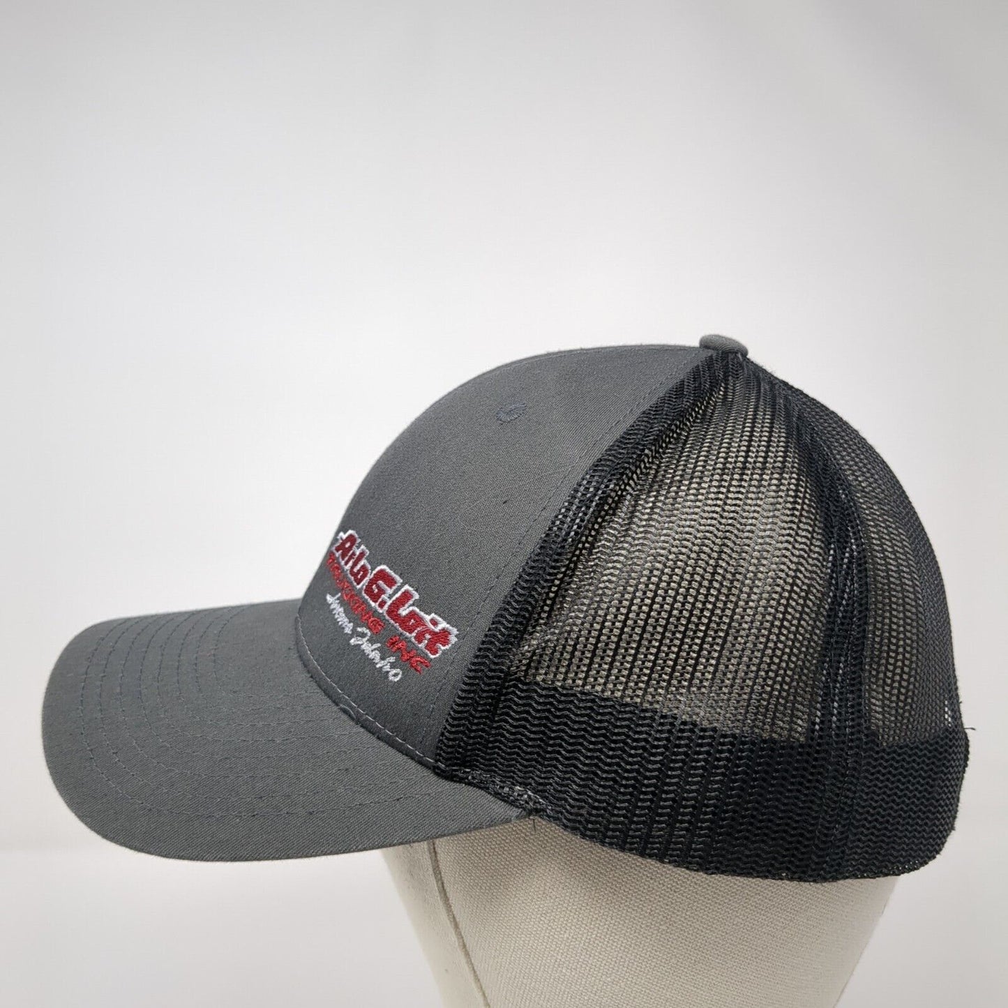 Arlo G Lott Trucking Inc Snapback Trucker Hat Gray M/L Mesh Back
