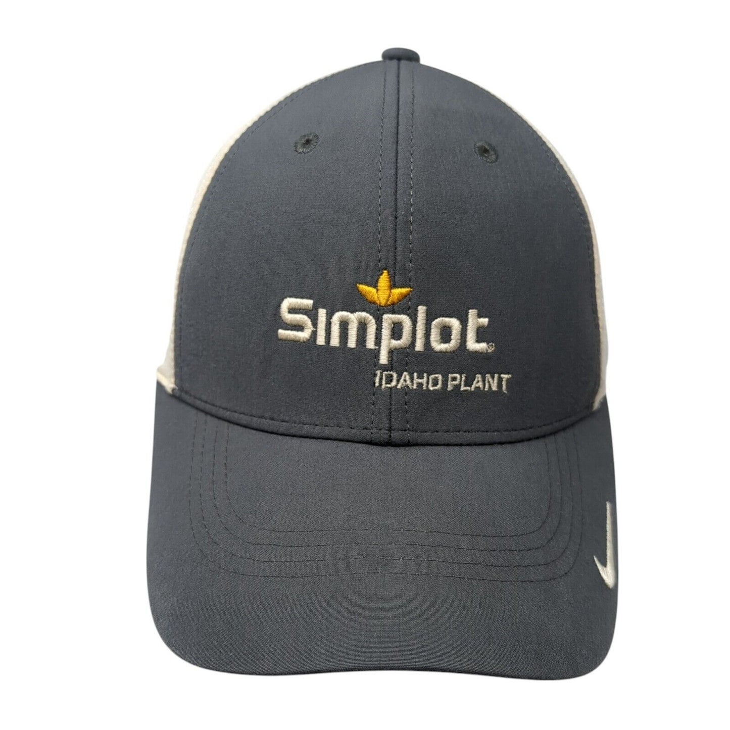 Simplot Idaho Plant Strapback Hat Gray One Size Nike Swoosh Adjustable
