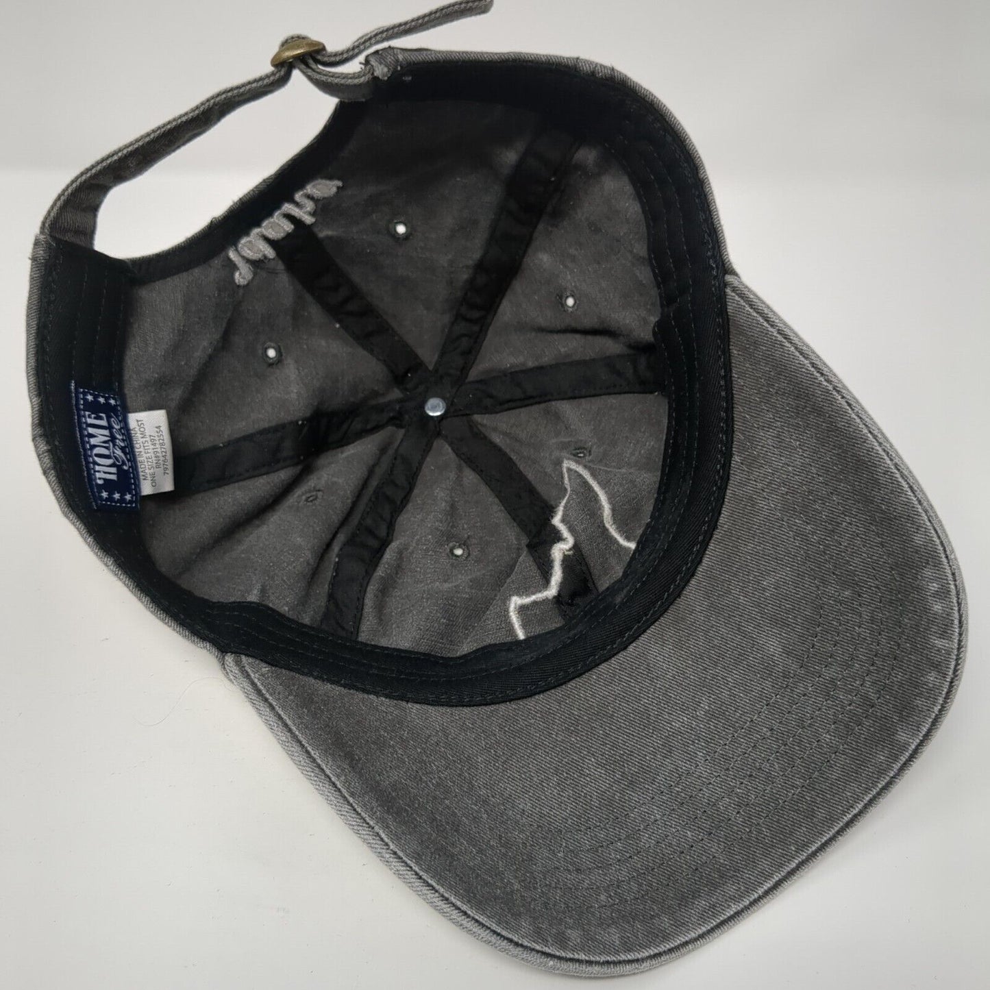 Idaho State Map Slideback Hat Gray One Size Adjustable Embroidered