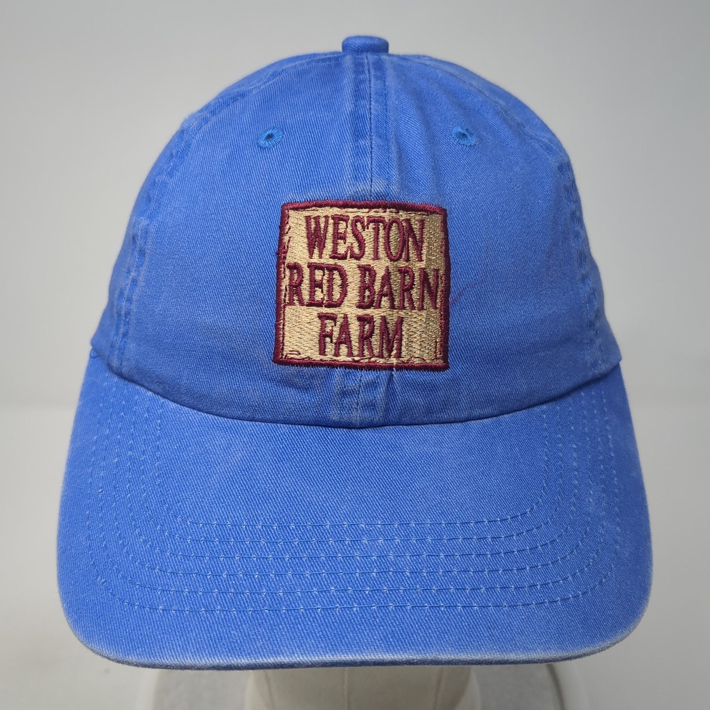 Weston Red Barn Farm Slideback Hat Blue One Size Adjustable Port Authority