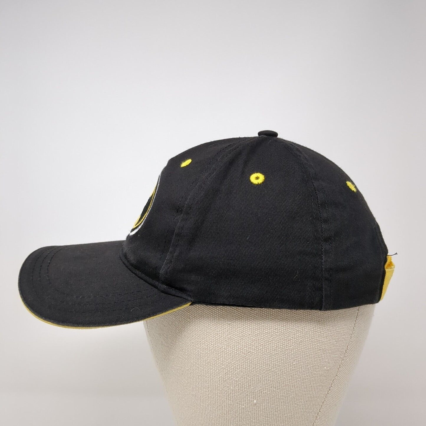 Batman Strapback Hat Black One Size Adjustable 6 Panel Embroidered
