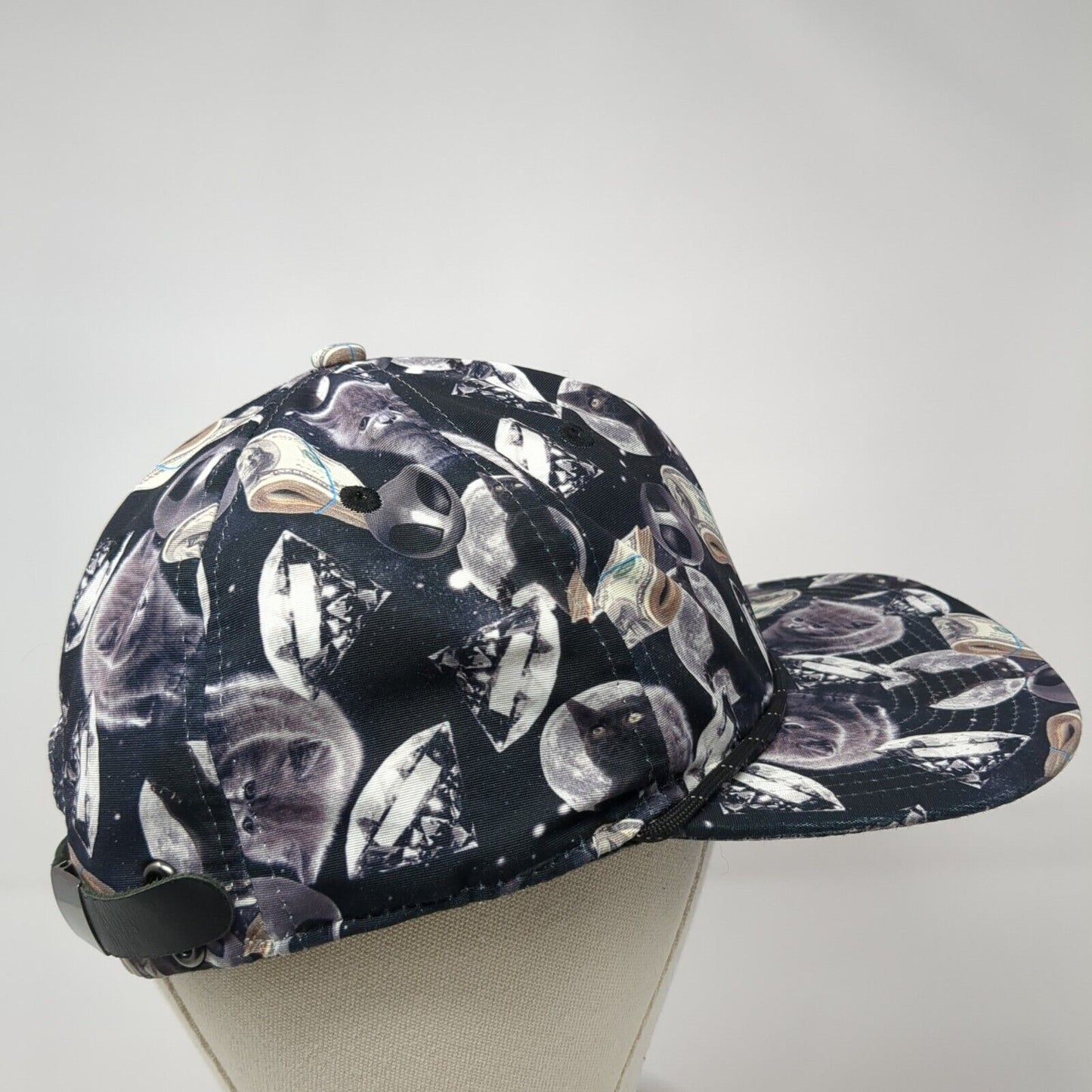 CRSHR Slideback Hat Multicolor OS Adjustable Patch Logo All Over Print Rope