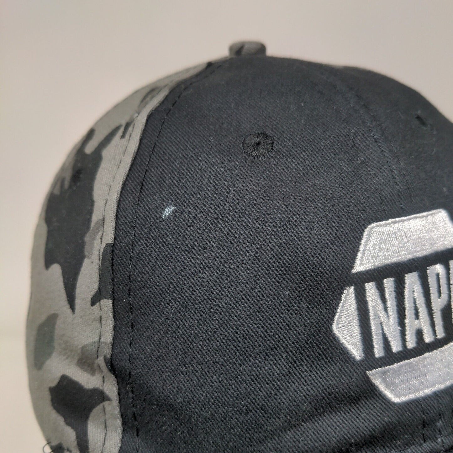 NAPA Auto Parts Strapback Hat Gray Camouflage OSFM Embroidered 6 Panel