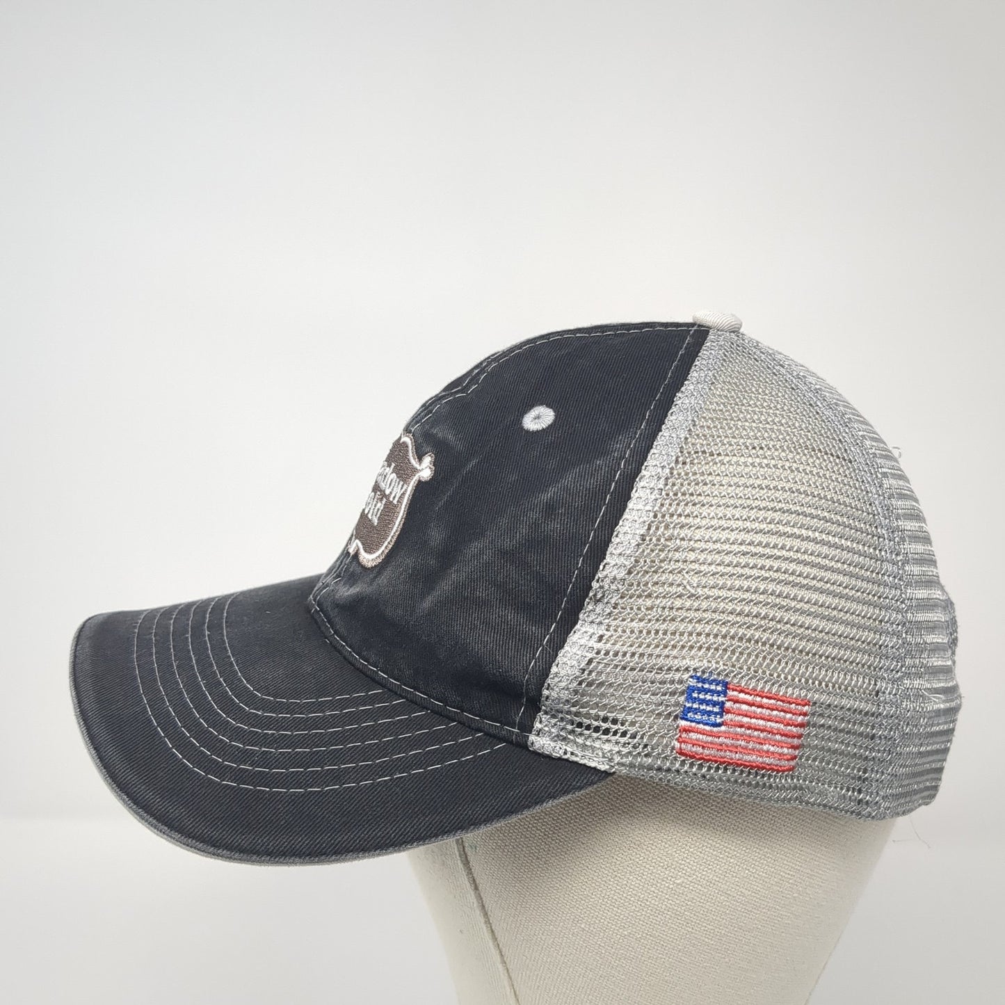 Meadow Gold Snapback Trucker Hat Black OS Adjustable Mesh Back Buck's Athletic