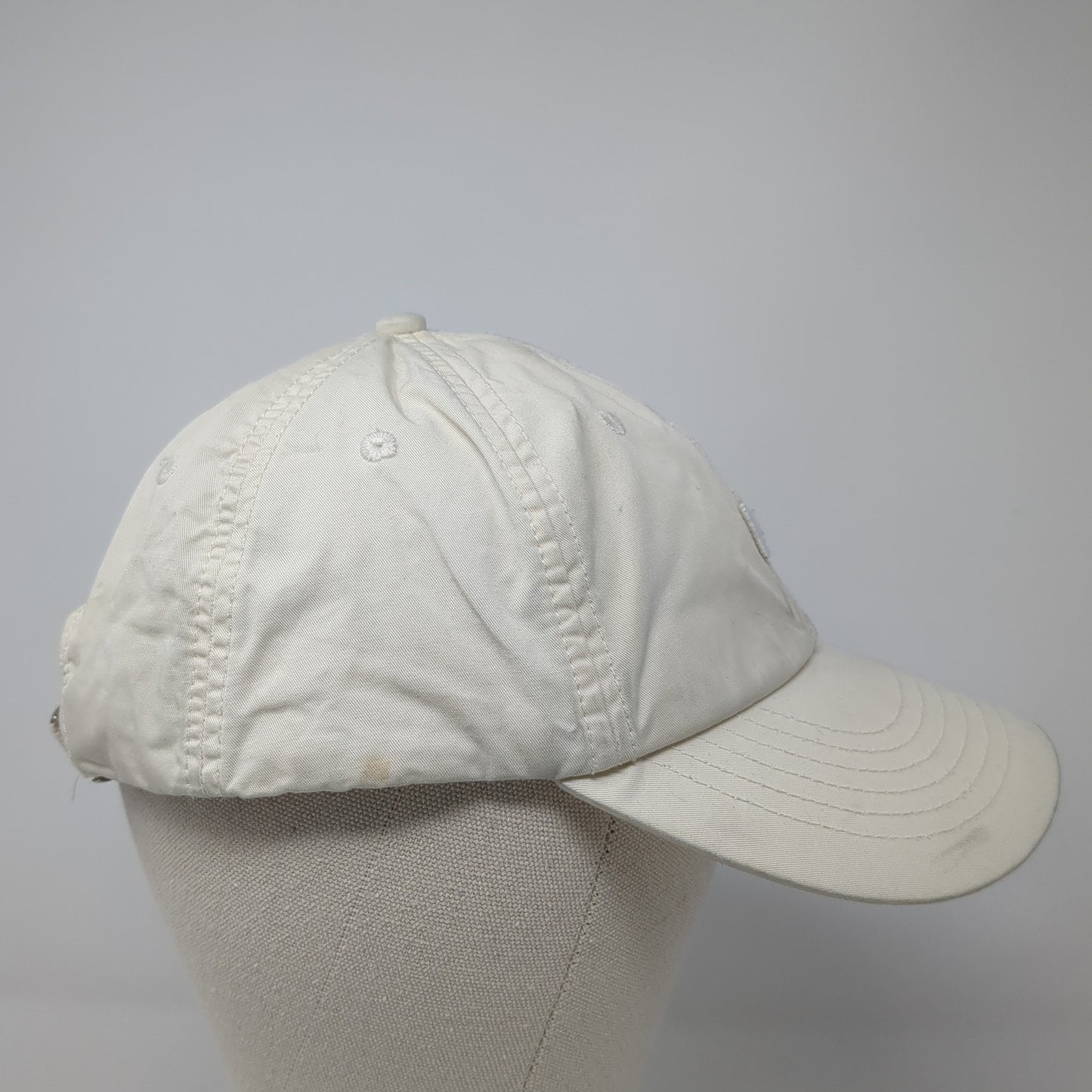 Camille Hind Golf Baseball Cap Beige One Size Adjustable Embroidered 6 Panel