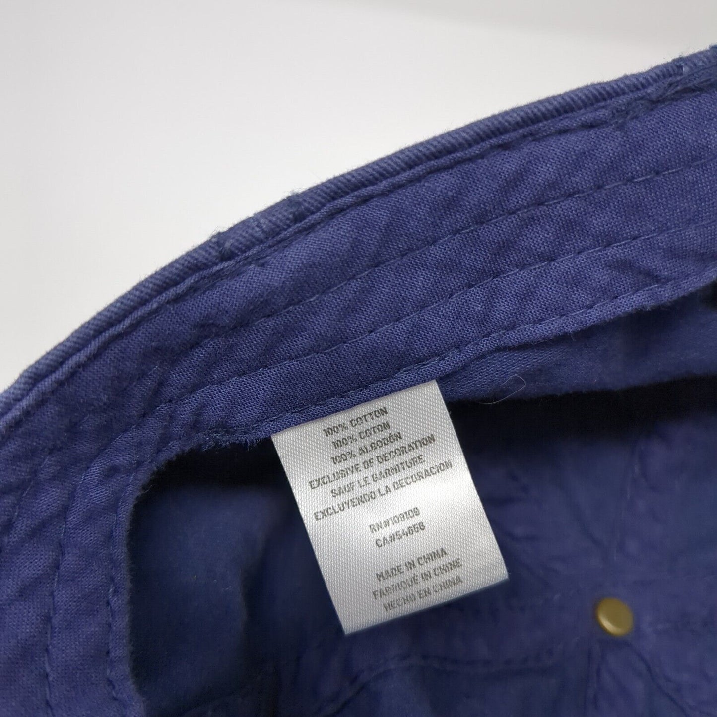 Life Is Good Slideback Hat Blue One Size Embroidered Solid 6 Panel
