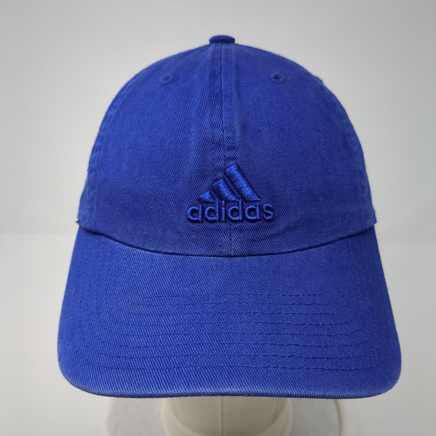 Adidas 3 Stripes Slideback Hat Blue One Size Adjustable Embroidered