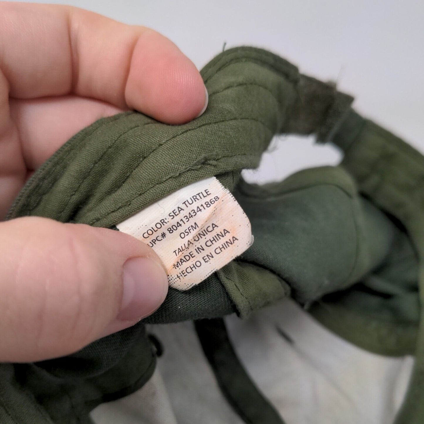Unbranded Strapback Hat Green Sea Turtle OSFM Adjustable Solid Blank
