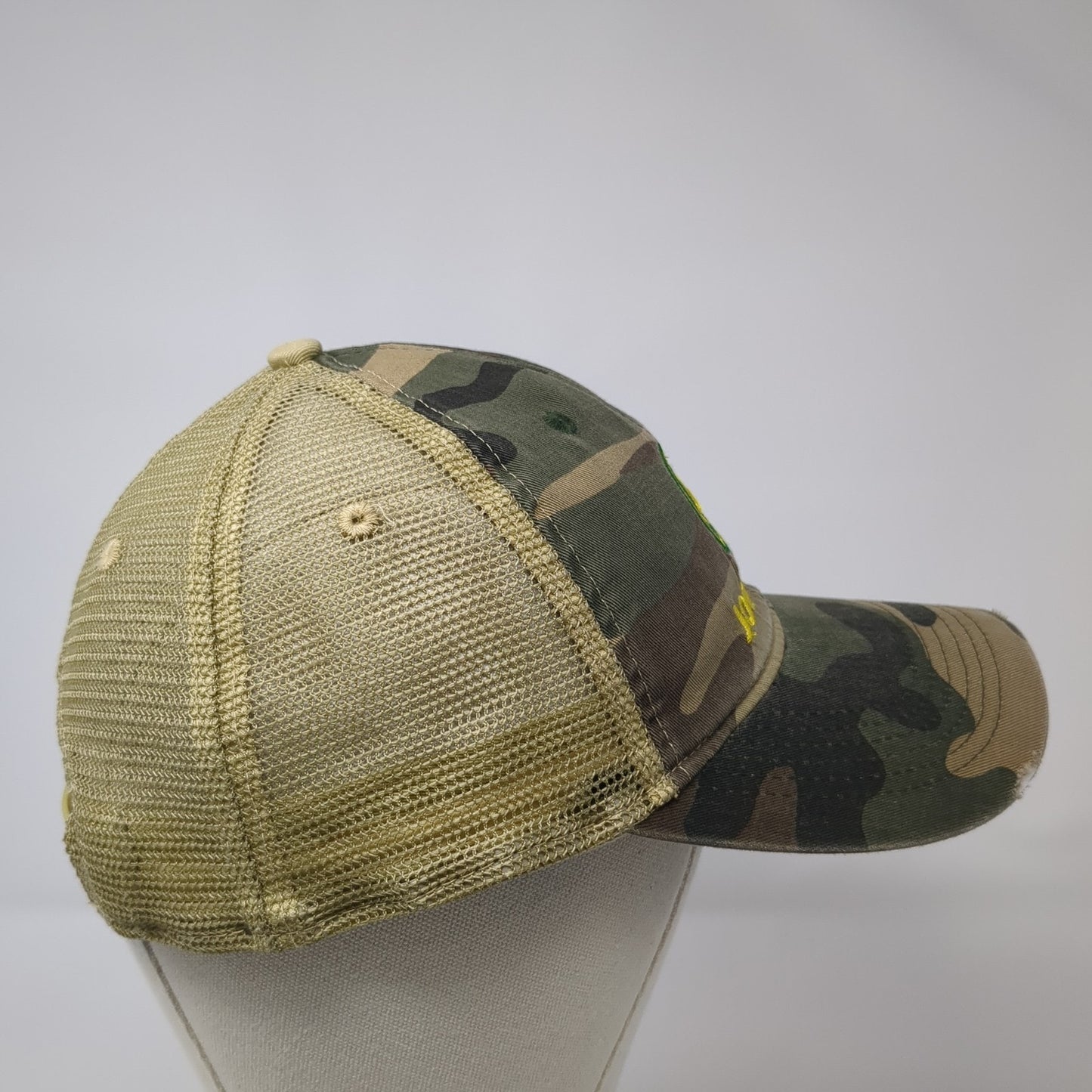 John Deere Snapback Trucker Hat Multicolor One Size Adjustable Mesh Back Camo