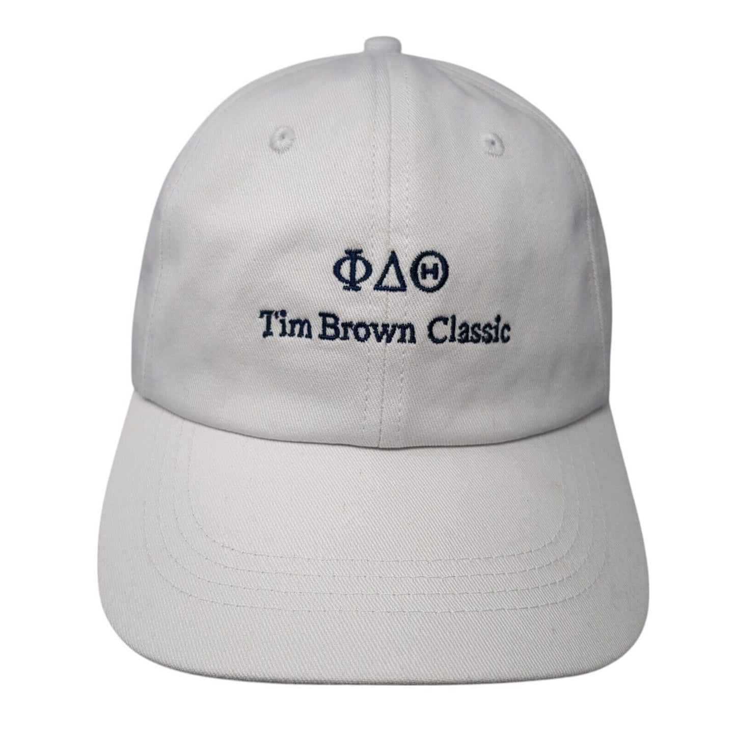 Tim Brown Classic Slideback Hat White One Size Adjustable Embroidered