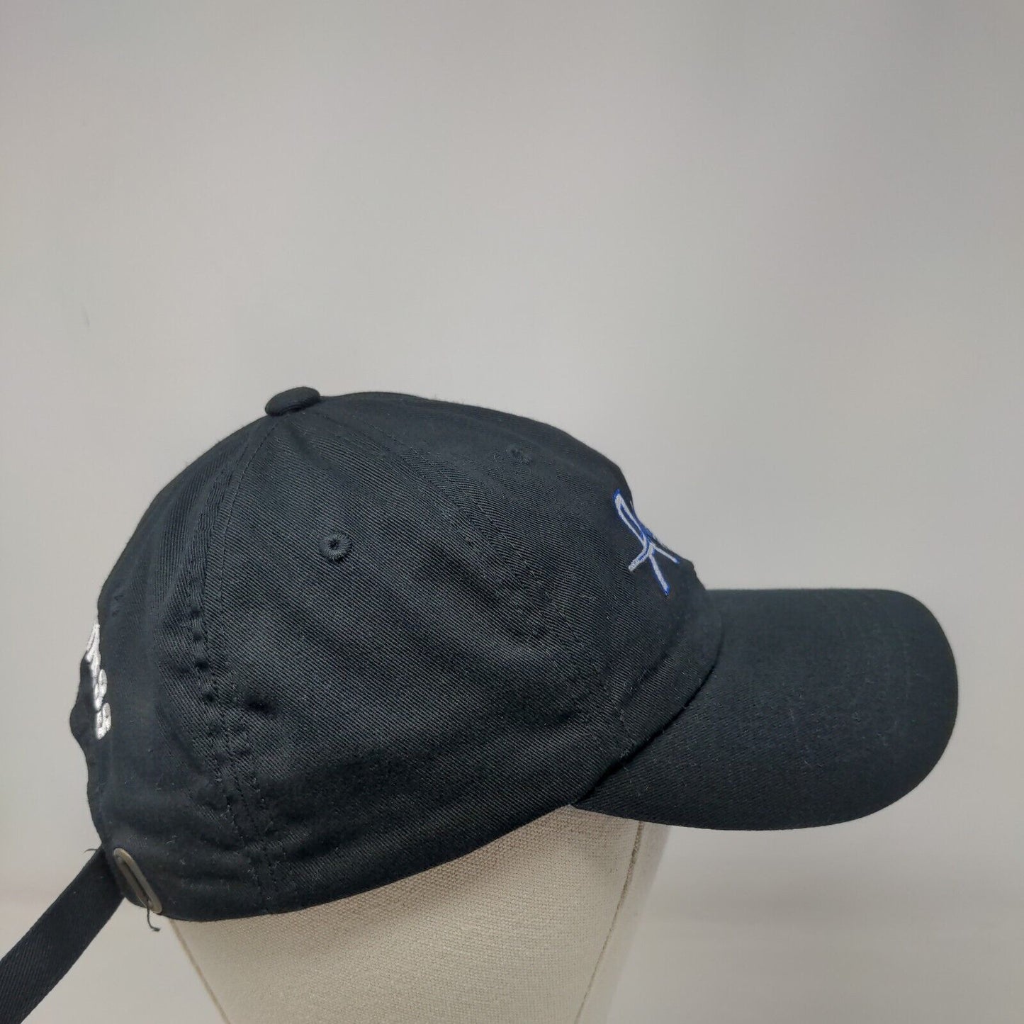 Amped Fitness Slideback Hat Black One Size Adjustable Embroidered Yupoong