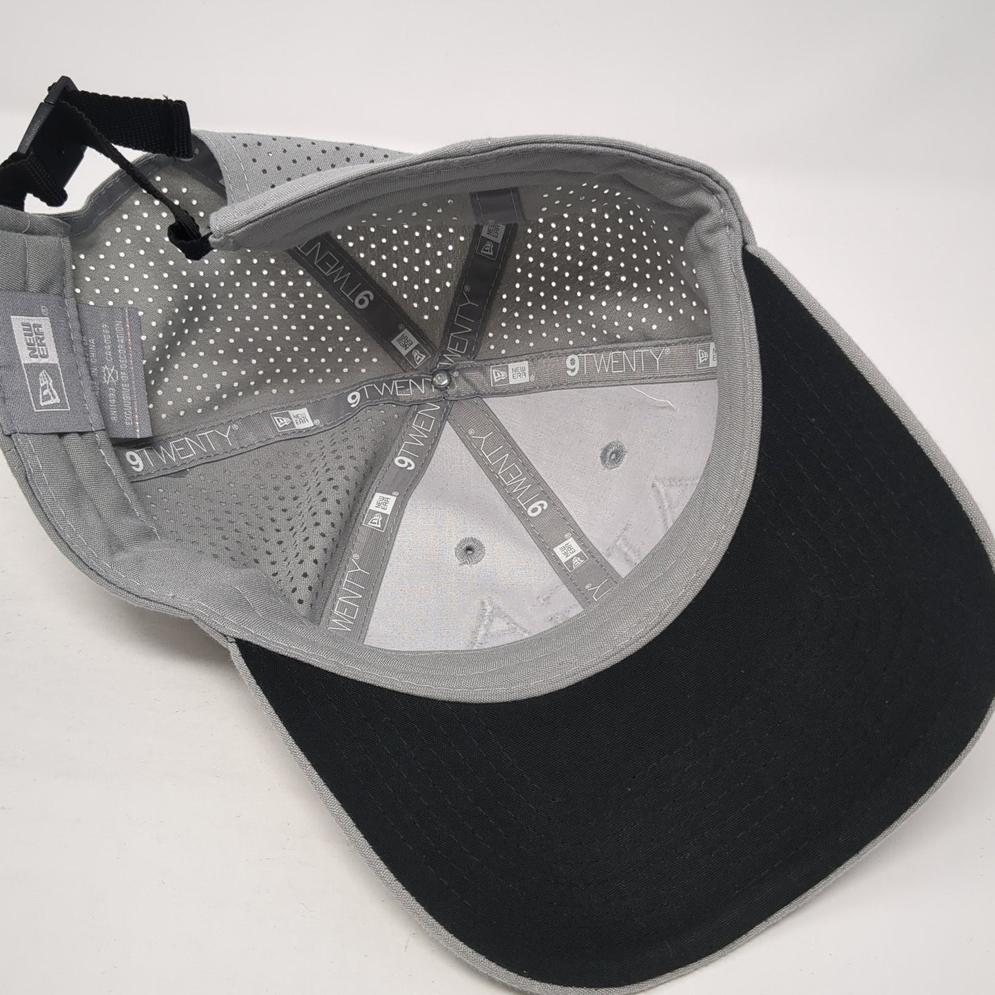 AJGA Strapback Hat Gray One Size Laser Cut Solid TaylorMade New Era