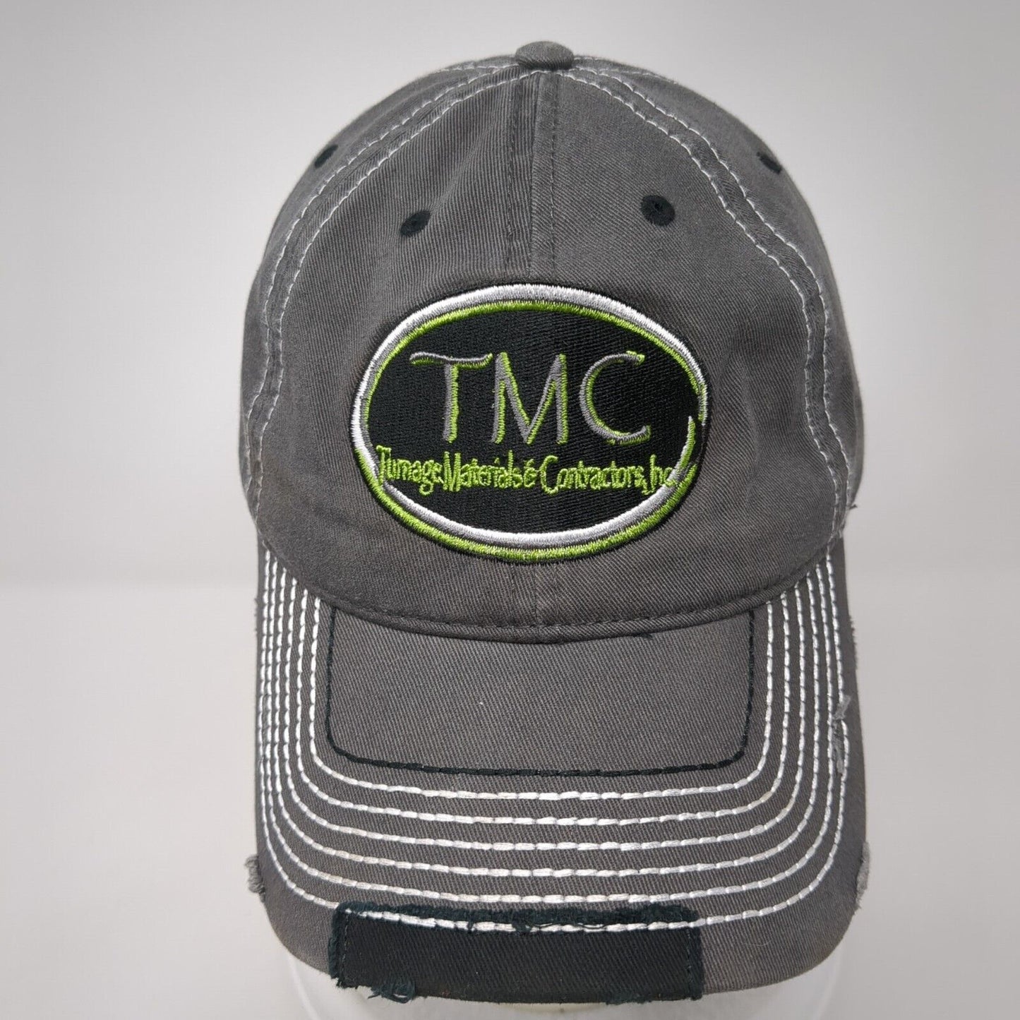 Turnage Materials & Contractors Inc Slideback Hat Gray One Size 6 Panel