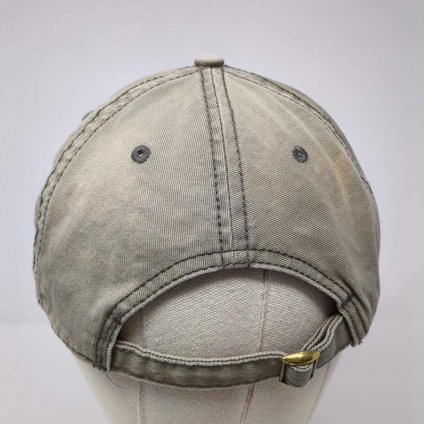 Willis Tower Chicago Old Guys Rule Slideback Hat Tan OS Adjustable Distressed