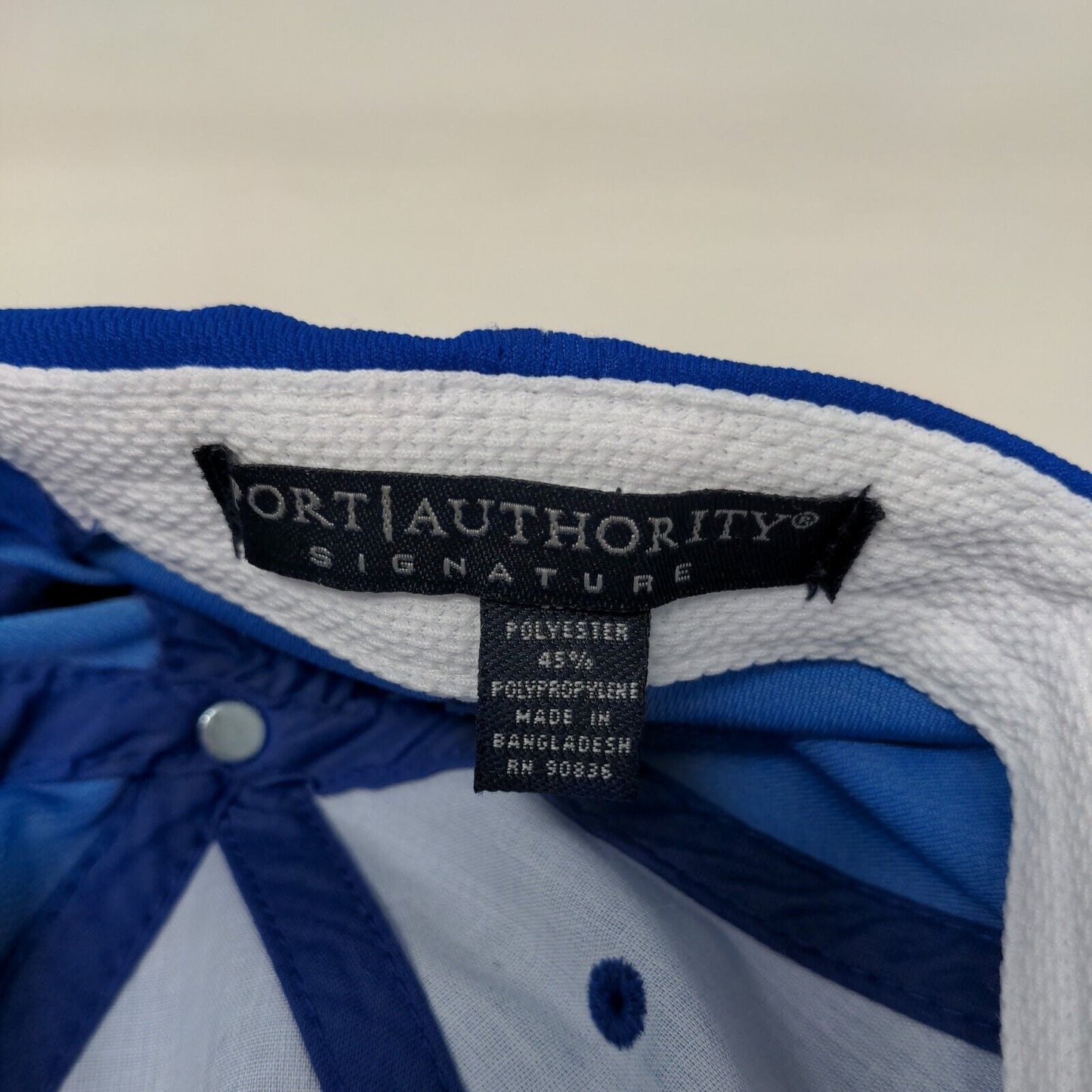 Meridian Strapback Hat Blue One Size Embroidered Port Authority