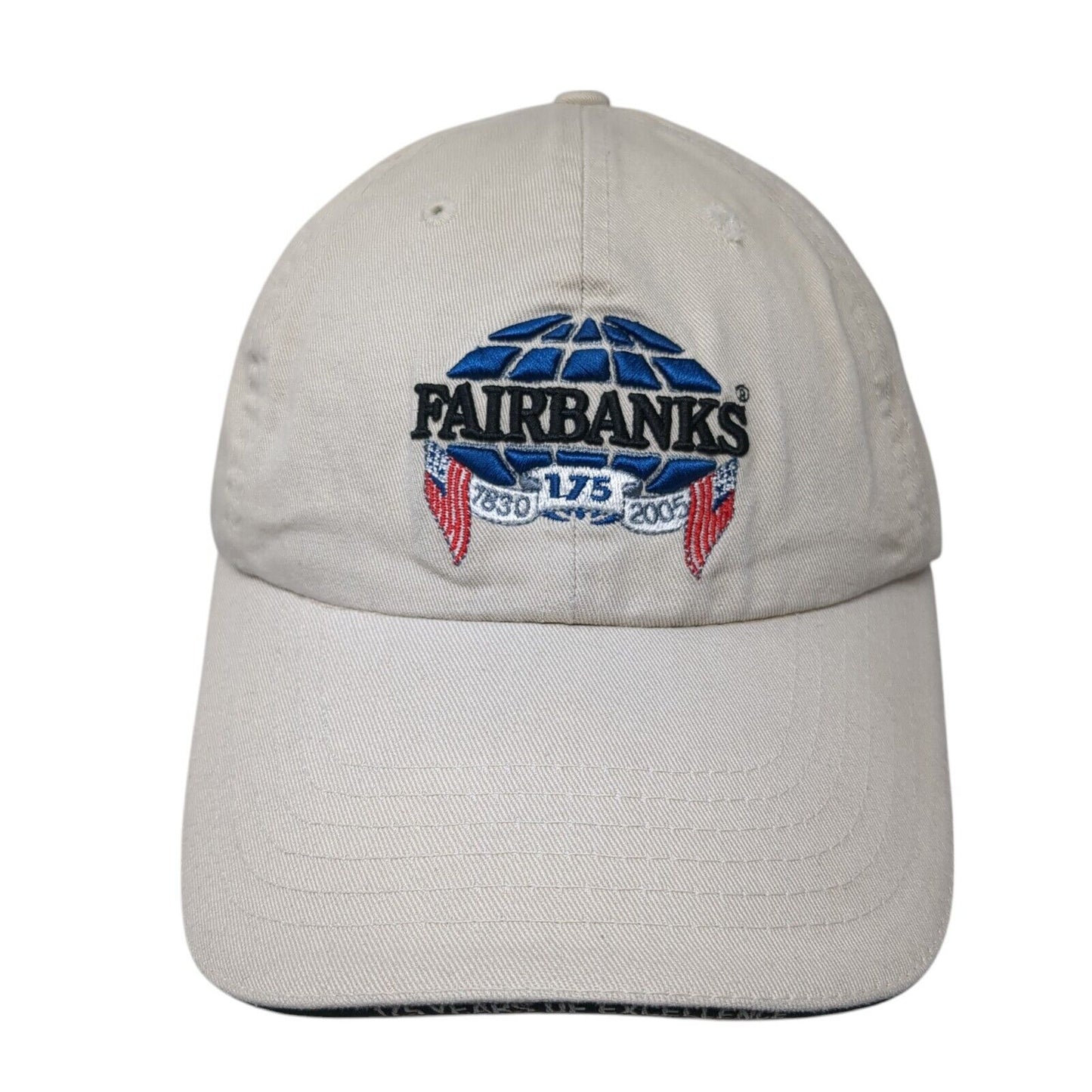 Fairbanks 175 1830-2005 Slideback Hat Tan One Size Adjustable Embroidered Cotton