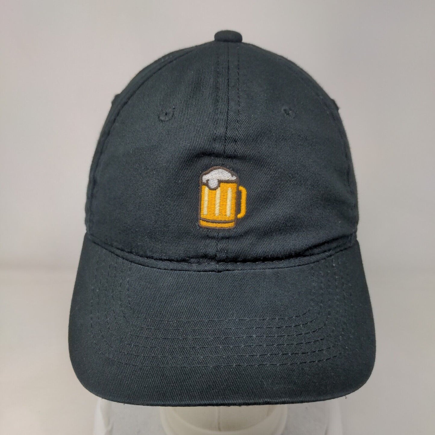 Beer Mug Snapback Hat Black One Size Adjustable Embroidered George