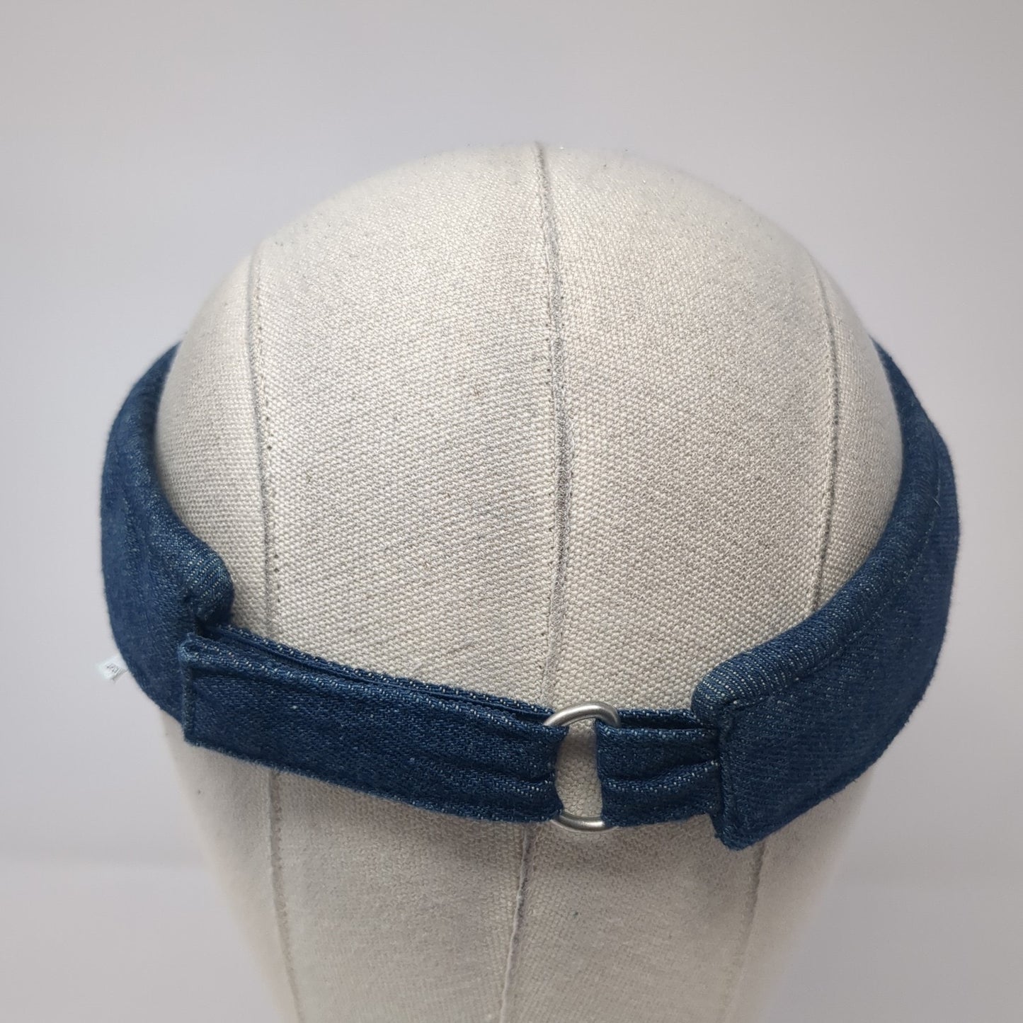 Unbranded Strapback Visor Hat Blue Denim One Size Adjustable Blank