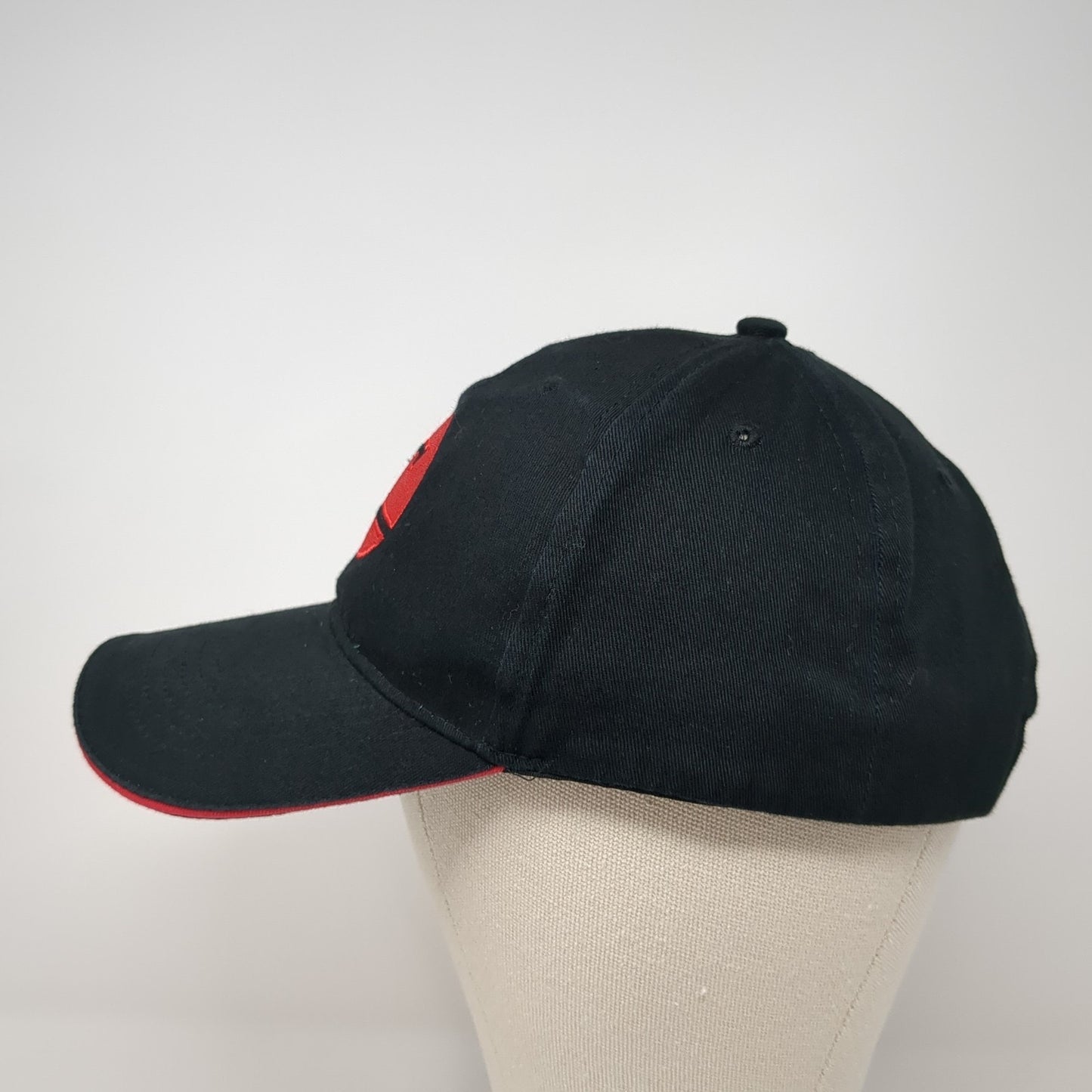 Consolidated Strapback Hat Black One Size Adjustable Embroidered Consbrgs