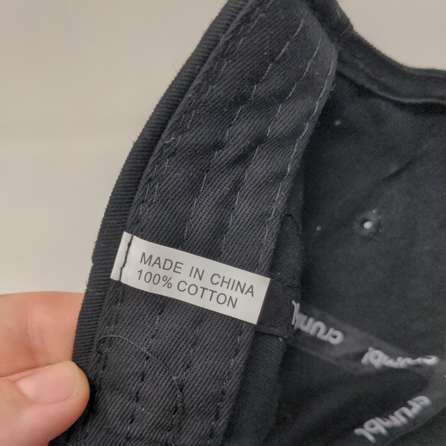 Crumbl Slideback Hat Black One Size Adjustable Vented Holes 6 Panel Cotton