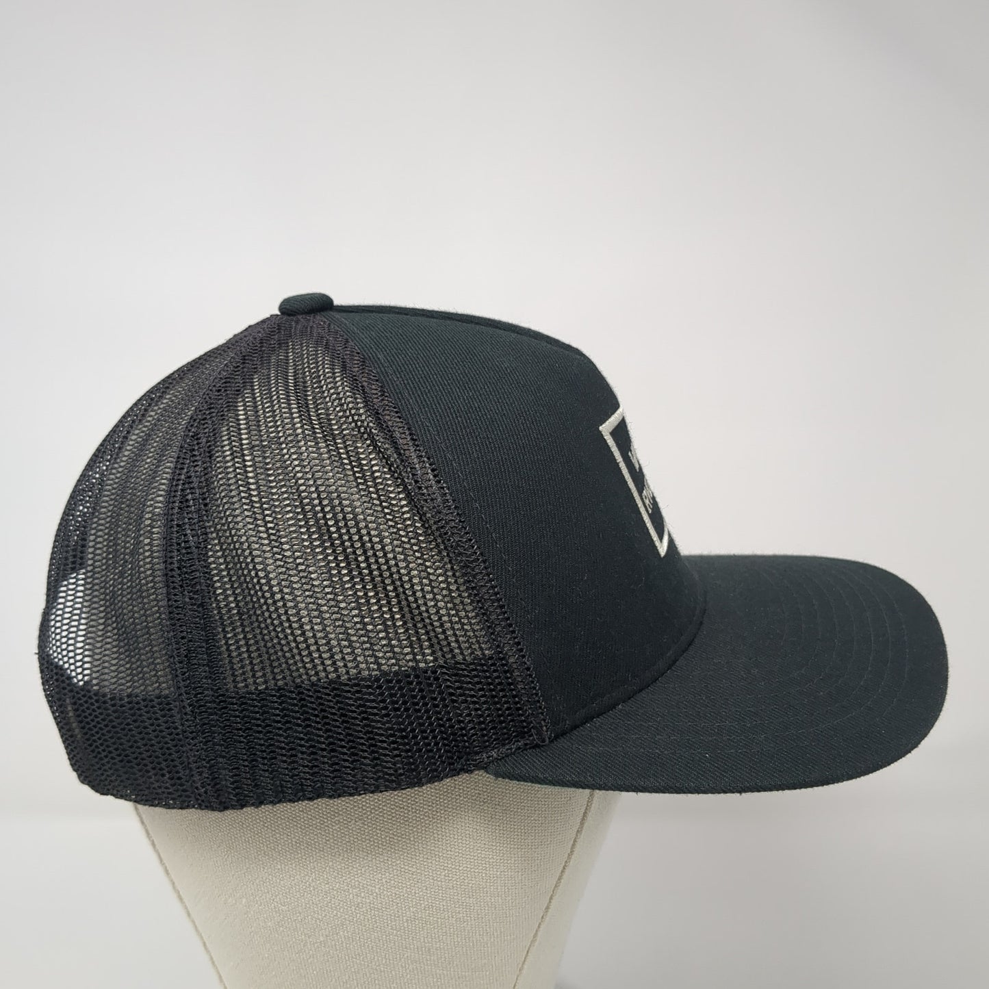 VA RVCA Snapback Trucker Hat Black One Size Adjustable Embroidered Mesh Back