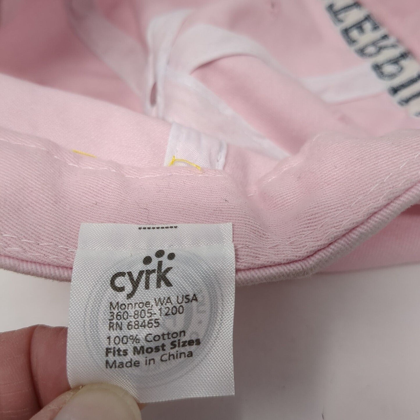 Caterpillar Slideback Hat Pink One Size Adjustable Embroidered 6 Panel Cyrk