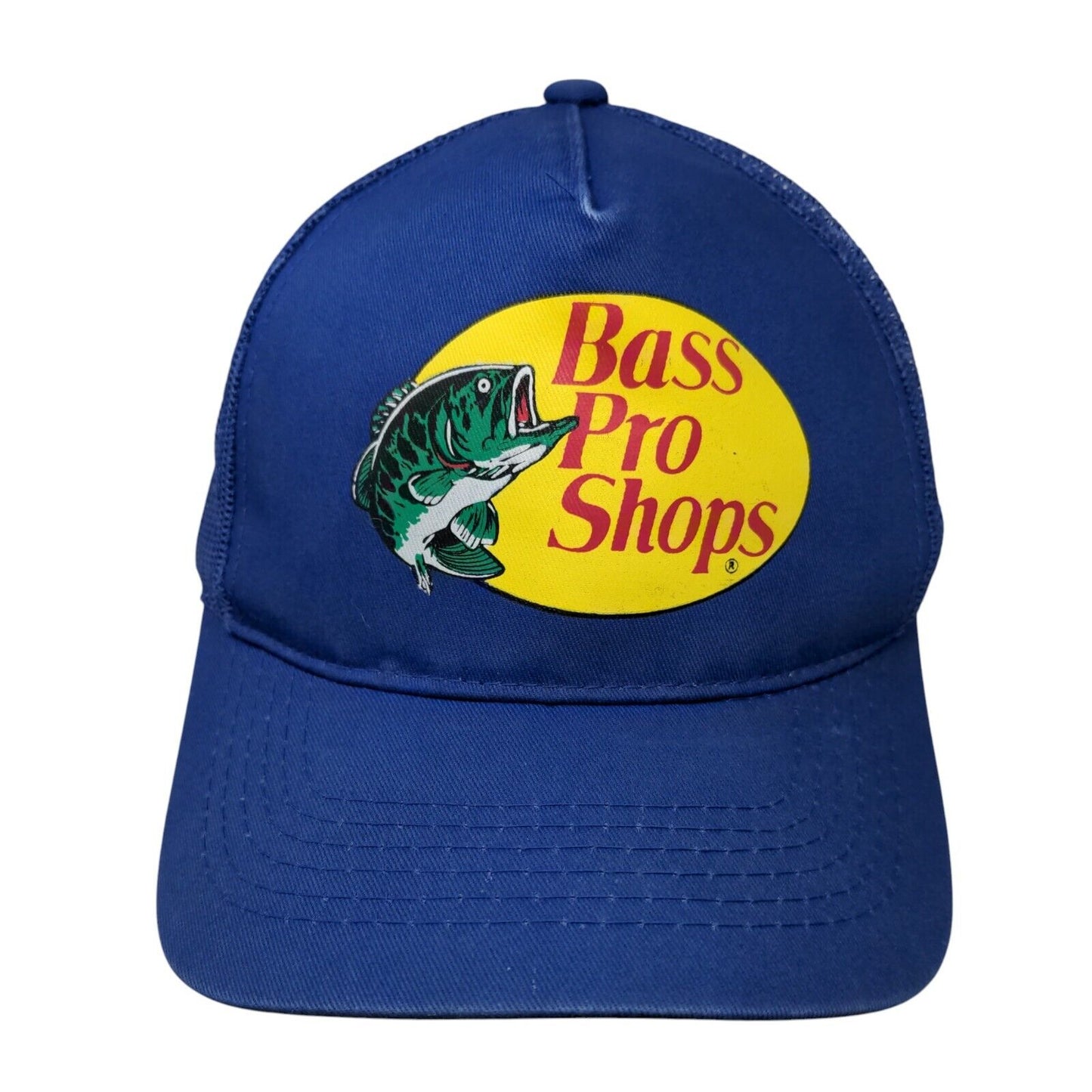Bass Pro Shops Snapback Mesh Back Trucker Hat Blue OSFM Gone Fishing