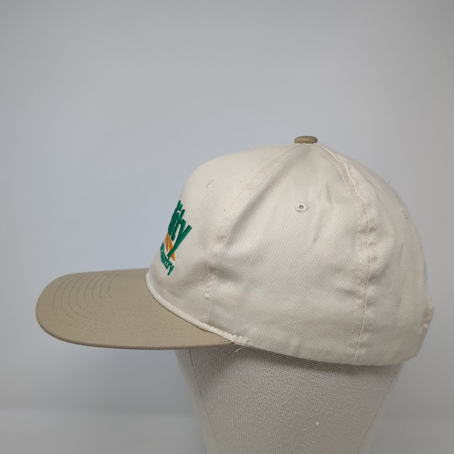 Quality Farm & Country Snapback Hat Beige One Size Adjustable Embroidered Cotton