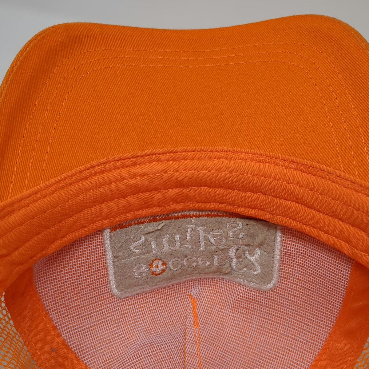 Soccer Shots Trucker Hat Orange One Size Mesh Snapback Soccer Smiles Sports