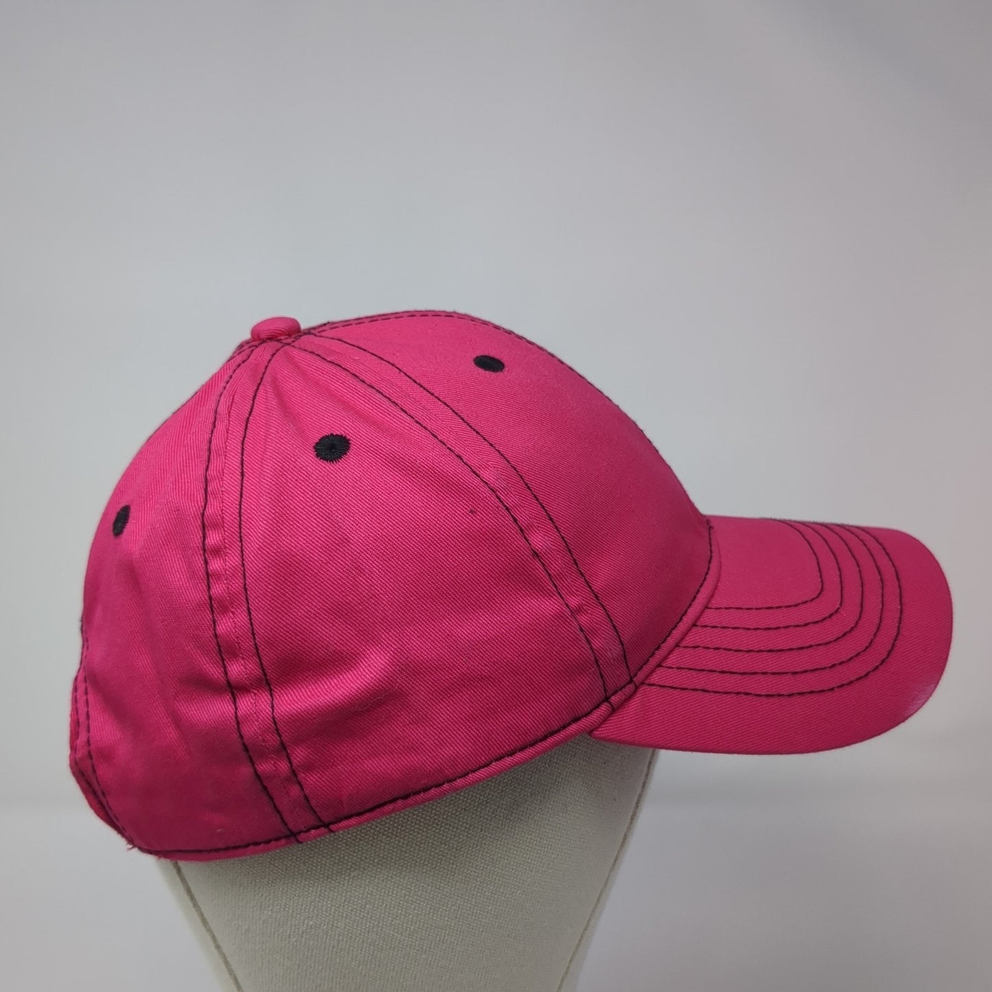 Unbranded Strapback Hat Pink One Size Solid Vent Holes Blank Outdoor