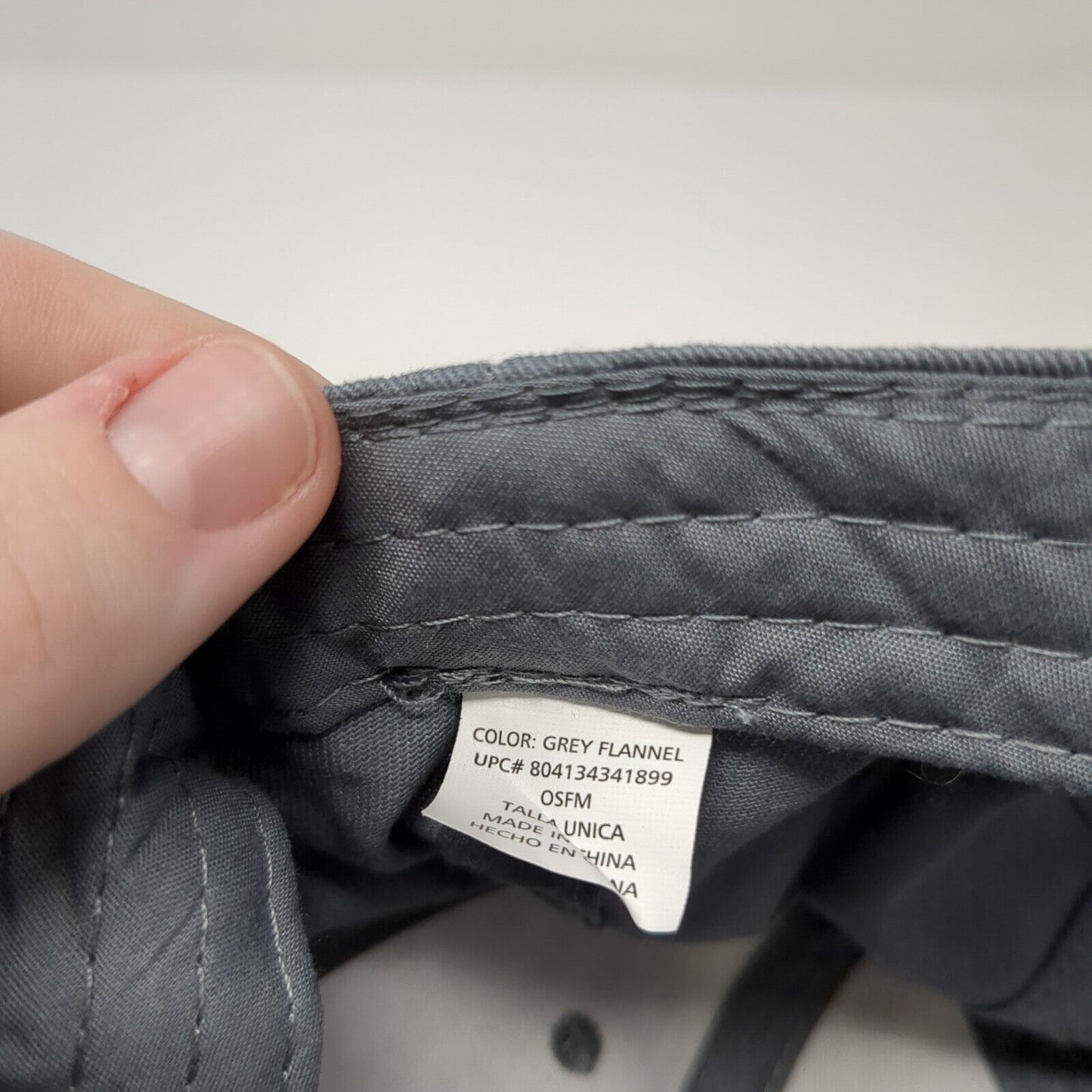 Unbranded Strapback Hat Gray Flannel One Size Adjustable Blank 6 Panel