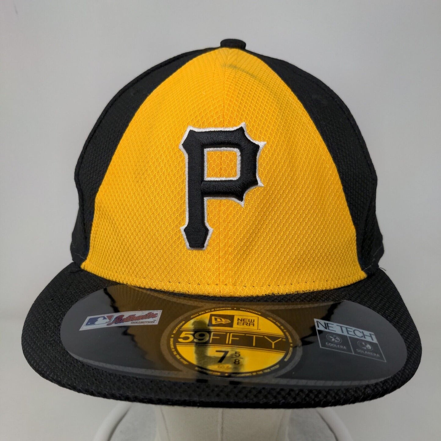 New Era Men's Fitted Hat Multicolor 7 5/8 Pittsburgh Pirates Logo 59Fifty Logo