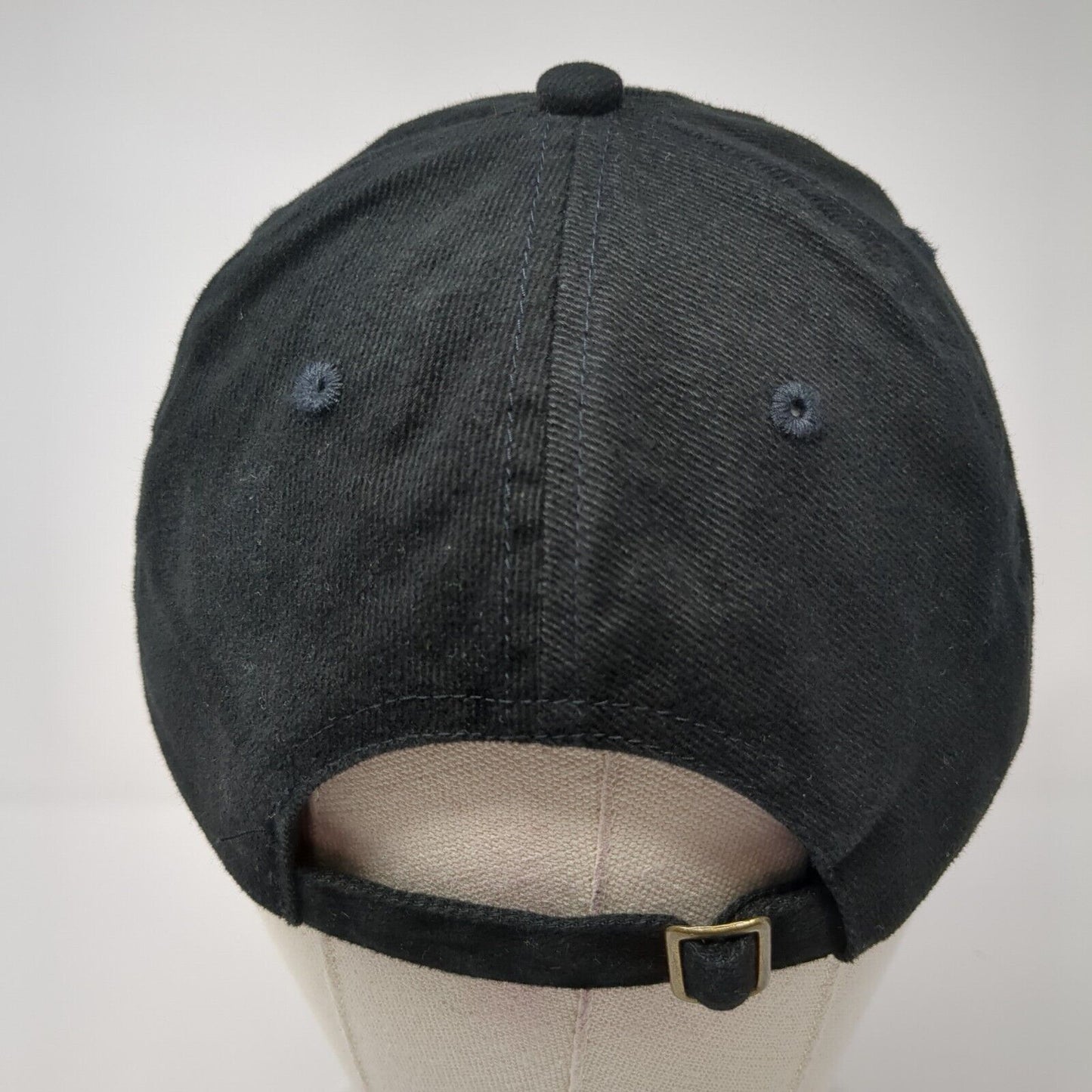 BMW Slideback Hat Black One Size Adjustable Embroidered Vented Holes 6 Panel