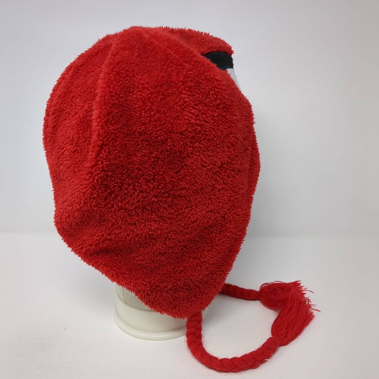Angry Birds Fleece Beanie Hat Red One Size Lined Braided Embroidered