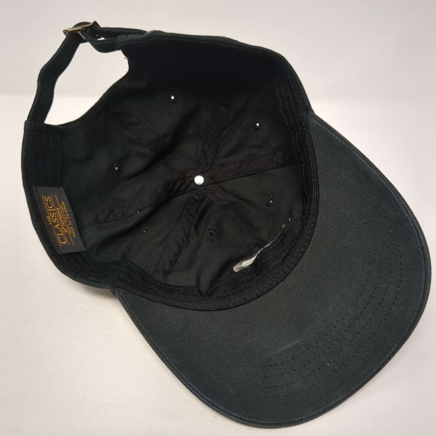 ER Slideback Hat Black One Size Adjustable Embroidered The Classics Yupoong