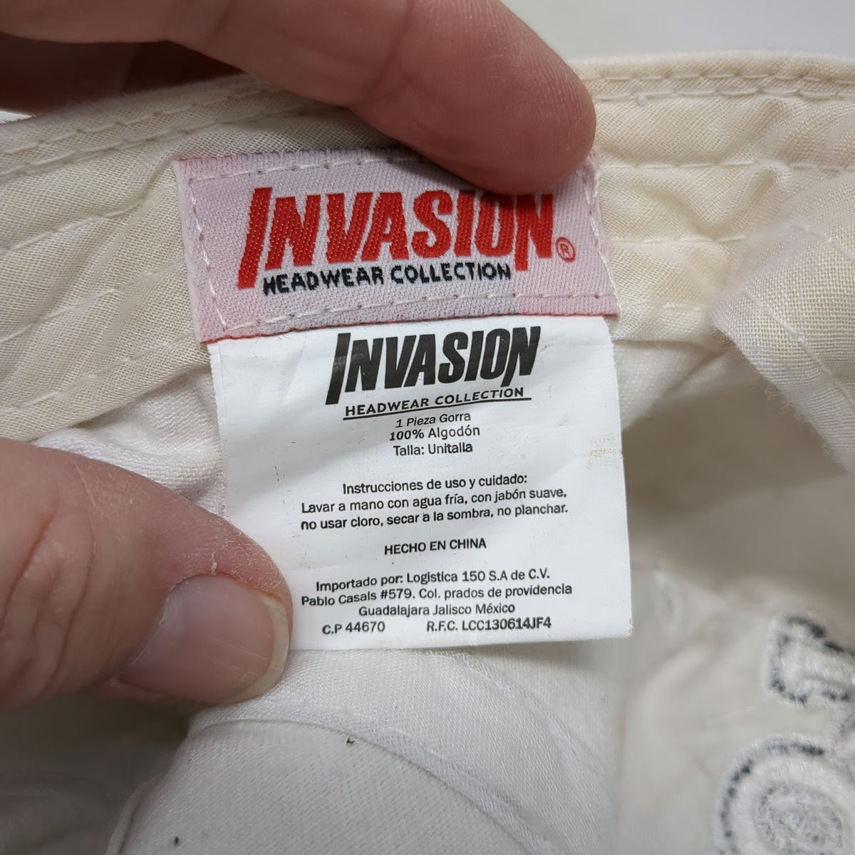Invasion Loreto Mexico Embroidery White Baseball Cap Hat One Size Slideback
