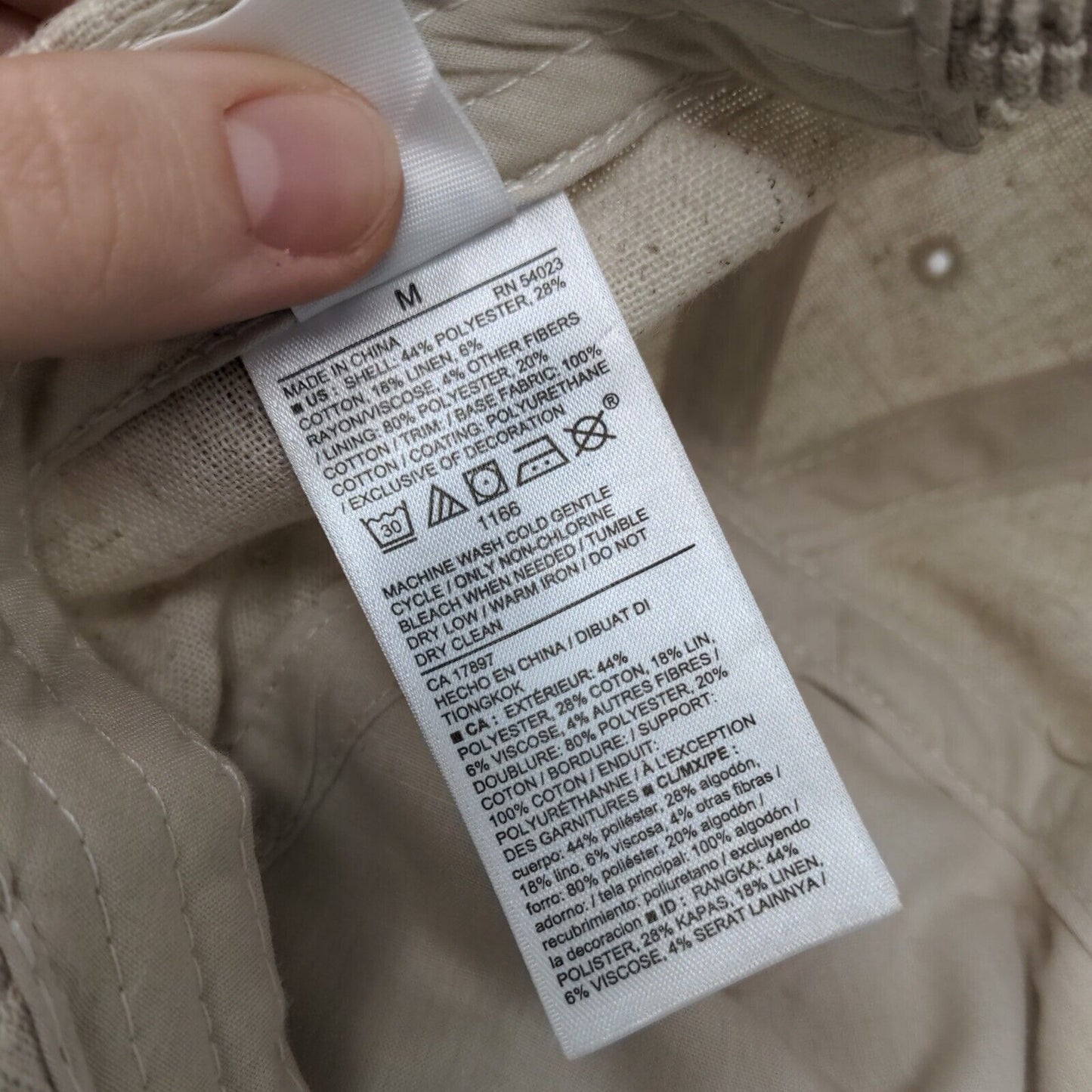 Old Navy Boys Stretchy Hat Tan Size M Blank Poly Cotton Linen Blend