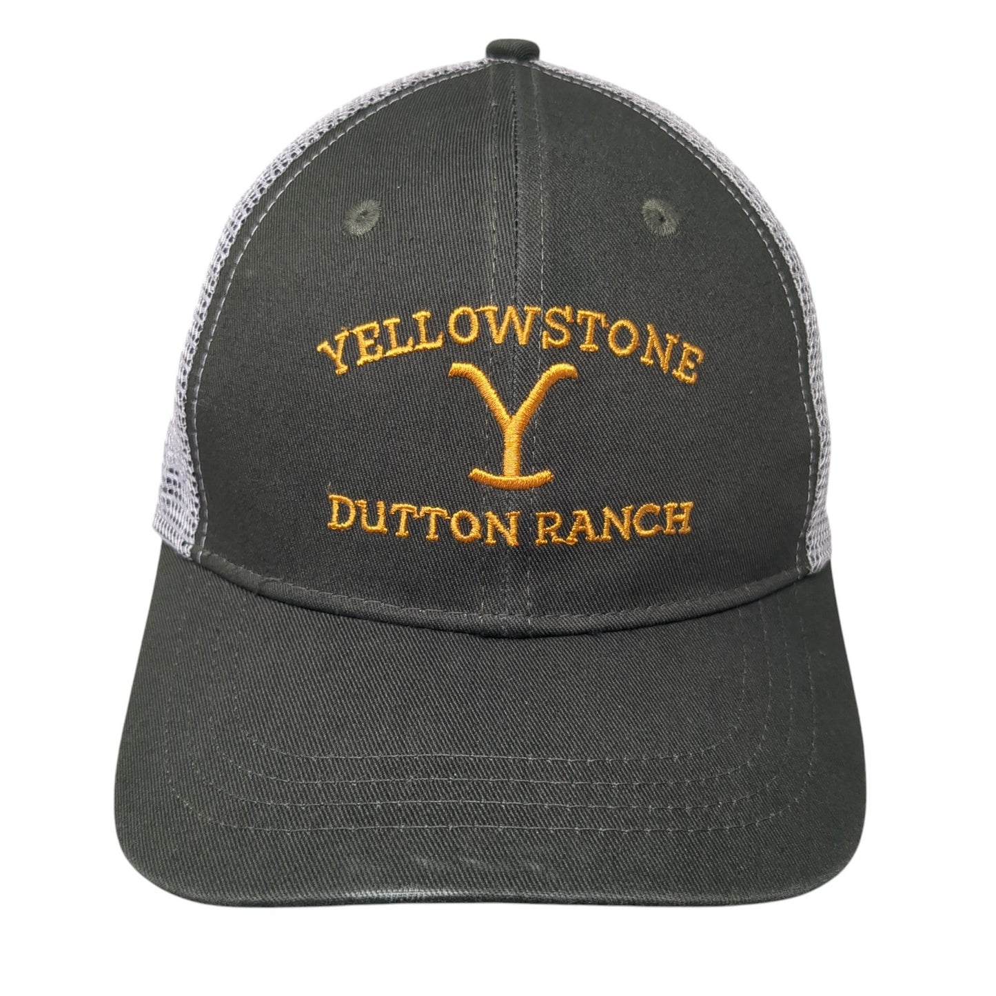 Yellowstone Dutton Ranch Snapback Trucker Hat Green OS Adjustable Mesh Back