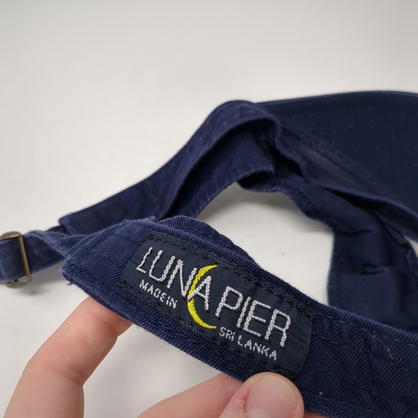 Luna Pier Slideback Sun Visor Hat Blue One Size Adjustable Solid Blank