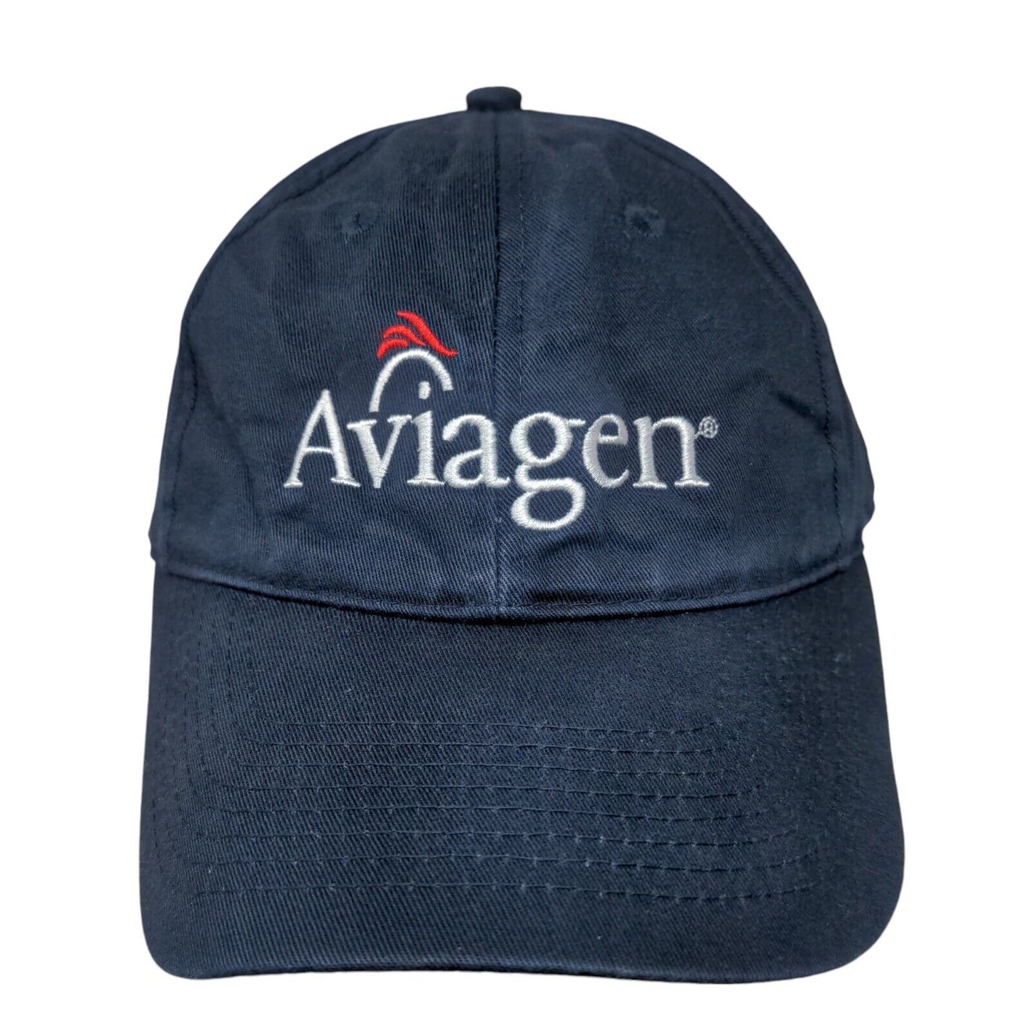 Aviagen Strapback Hat Blue One Size Adjustable Embroidered Cotton Chickens