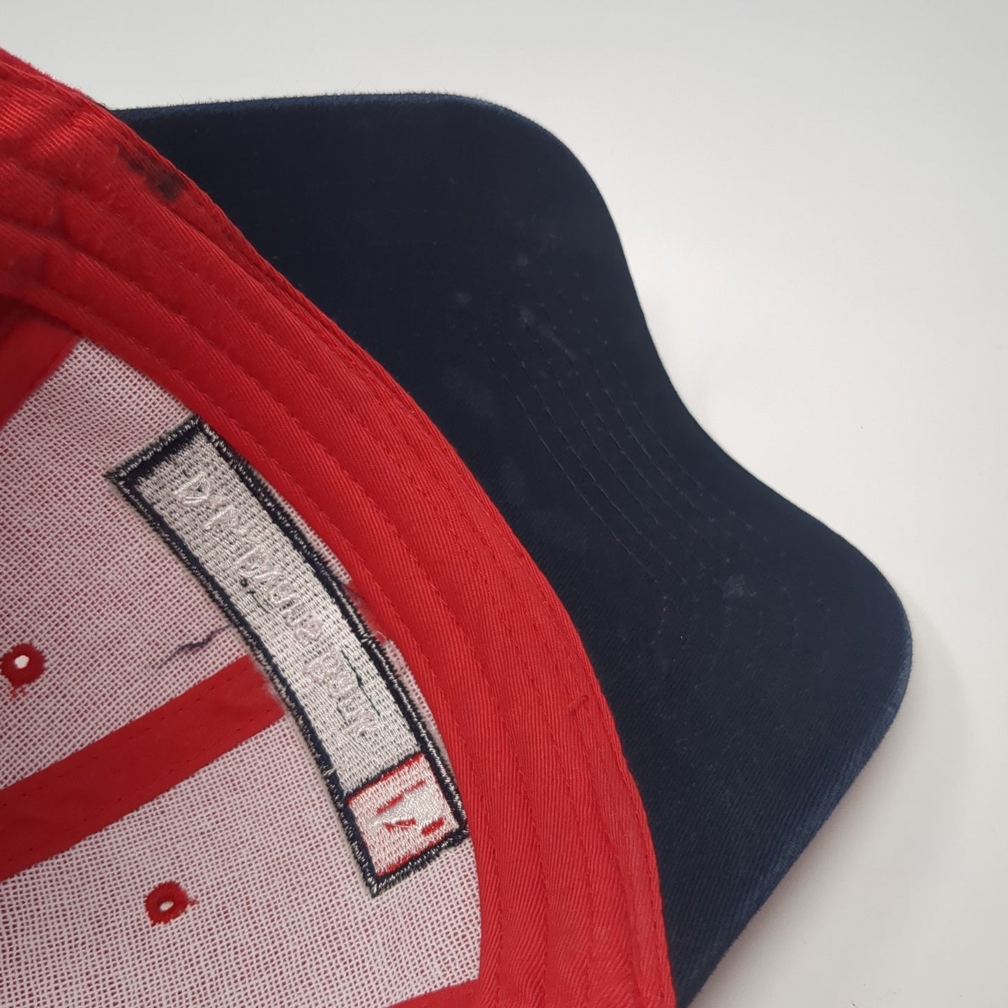 D.L. Evans Bank Idaho Strapback Hat Red One Size Adjustable Embroidered