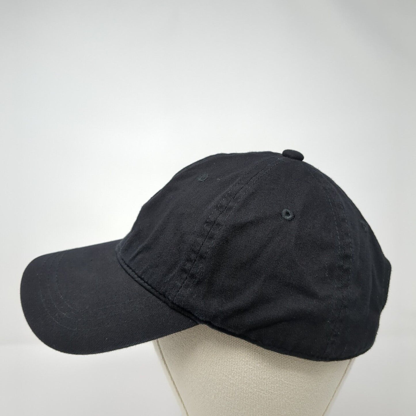 Unbranded Slideback Hat Black One Size Adjustable Solid Blank 6 Panel