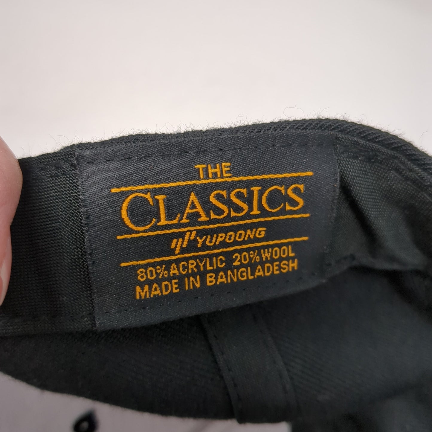 Sheep Snapback Hat Black One Size Adjustable Embroidered The Classics Yupoong